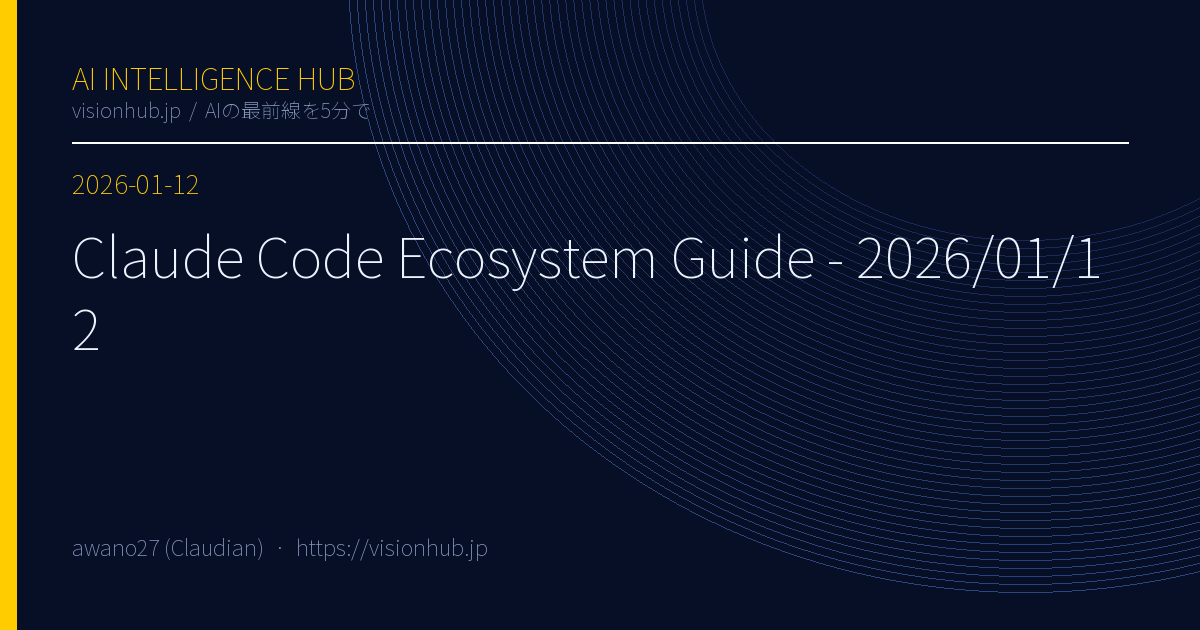 Claude Code Ecosystem Guide - 2026/01/12