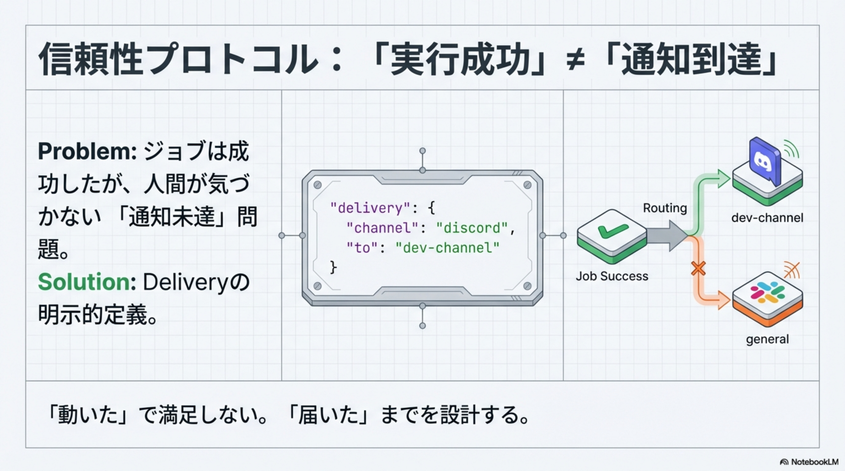 信頼性プロトコル：実行成功≠通知到達