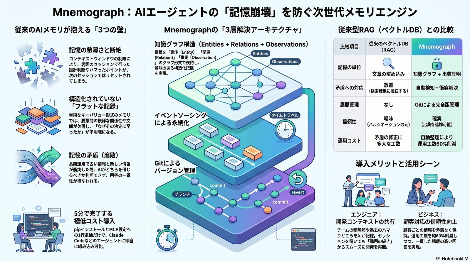 Mnemograph — AIエージェントの記憶崩壊を防ぐ次世代メモリエンジン