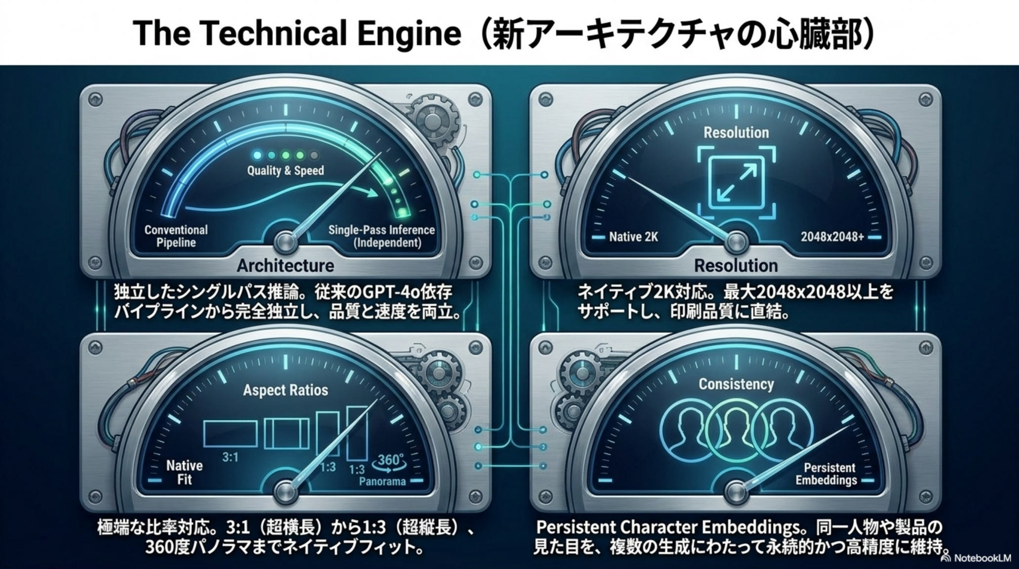 The Technical Engine — Architecture / Resolution / Aspect Ratios / Consistency