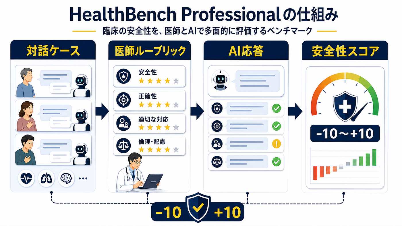 HealthBench Professional の評価フレームワーク