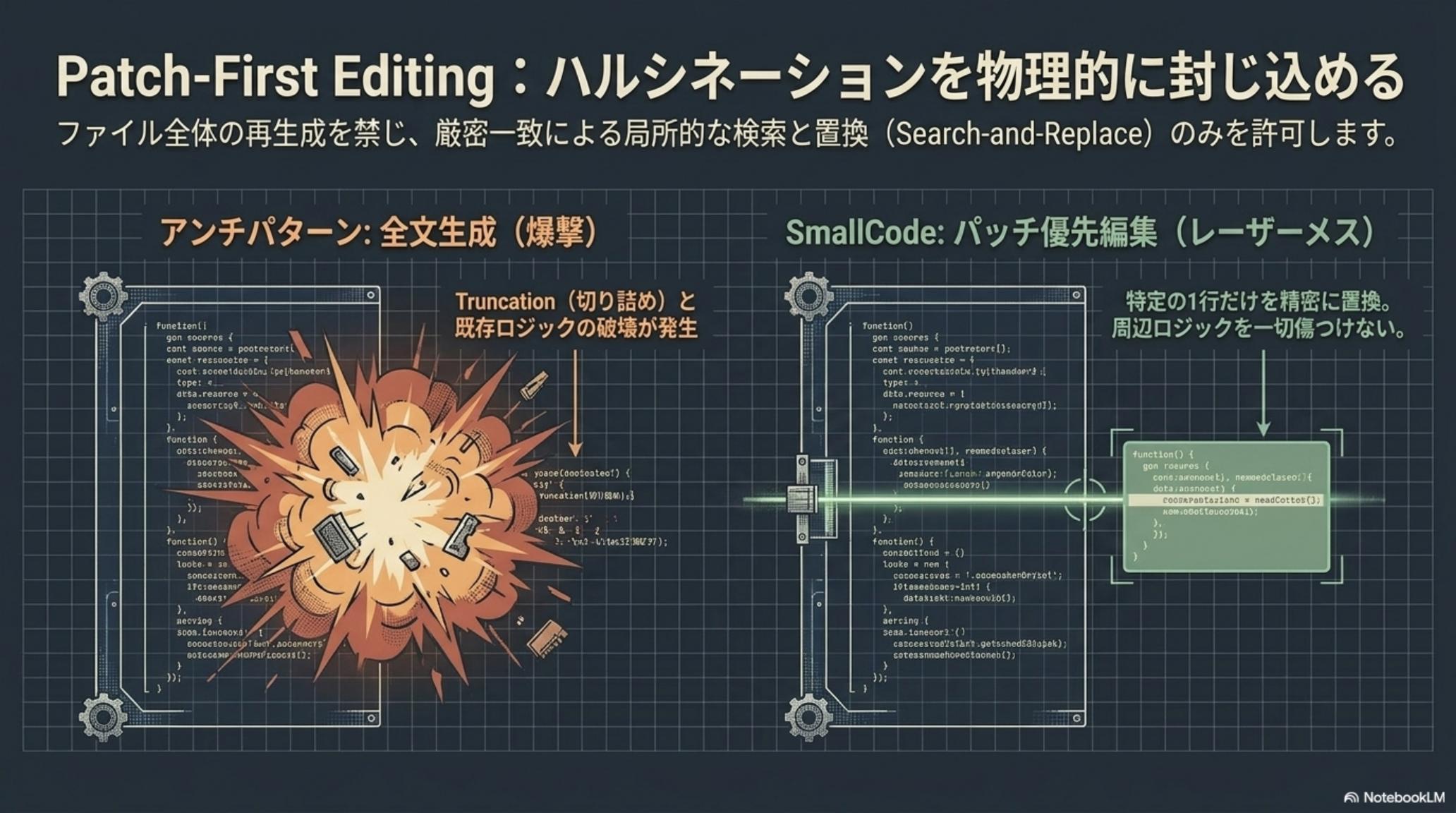 Patch-First Editing — ハルシネーションを物理的に封じ込める