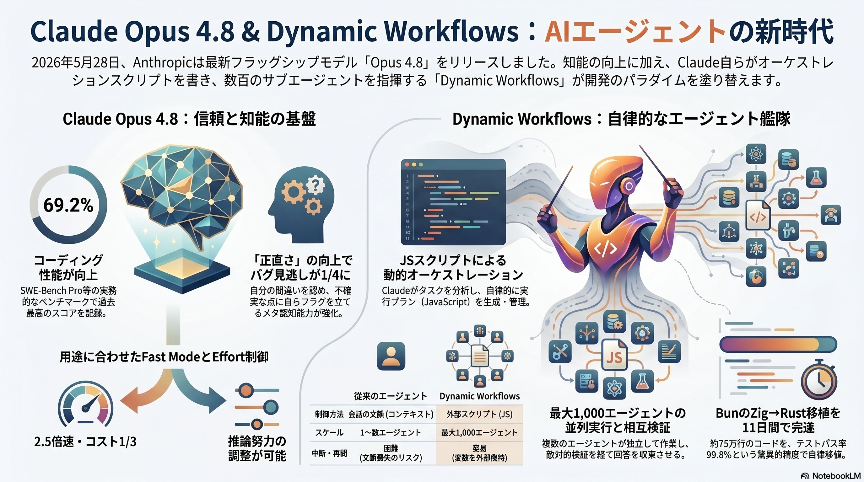 Claude Opus 4.8 ＆ Dynamic Workflows — AI エージェントの新時代