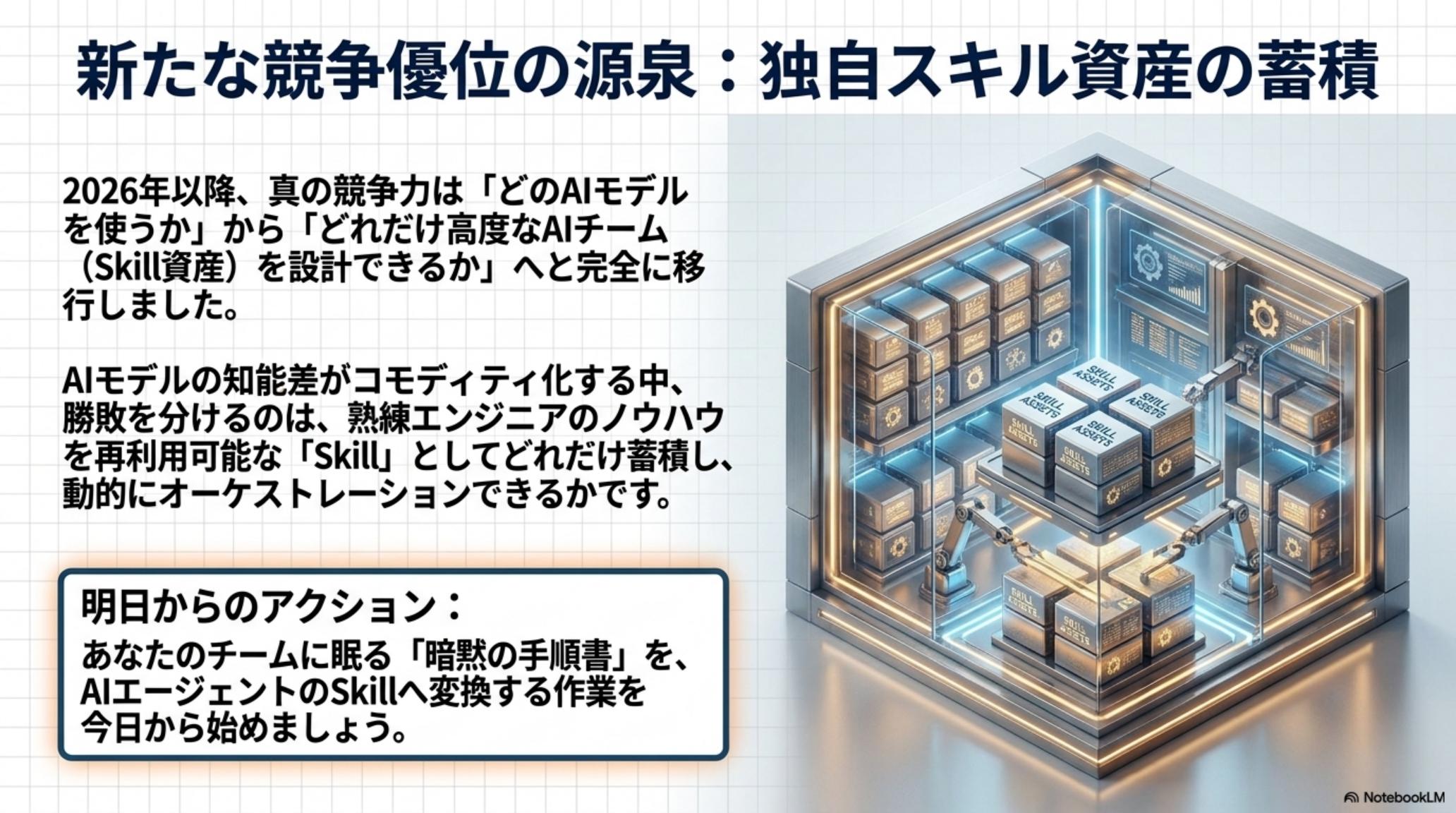 新たな競争優位の源泉 — 独自スキル資産の蓄積