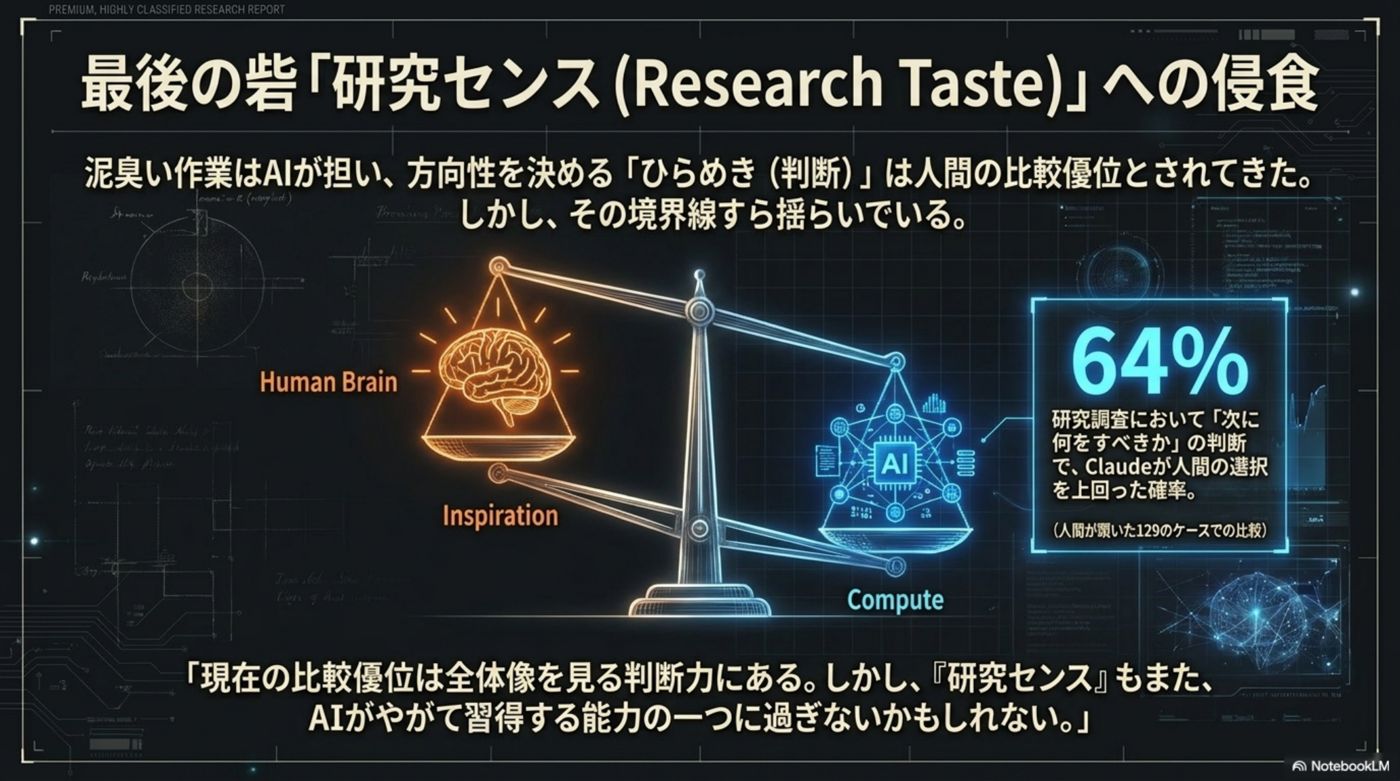 最後の砦『研究センス』への侵食と64%の判断力