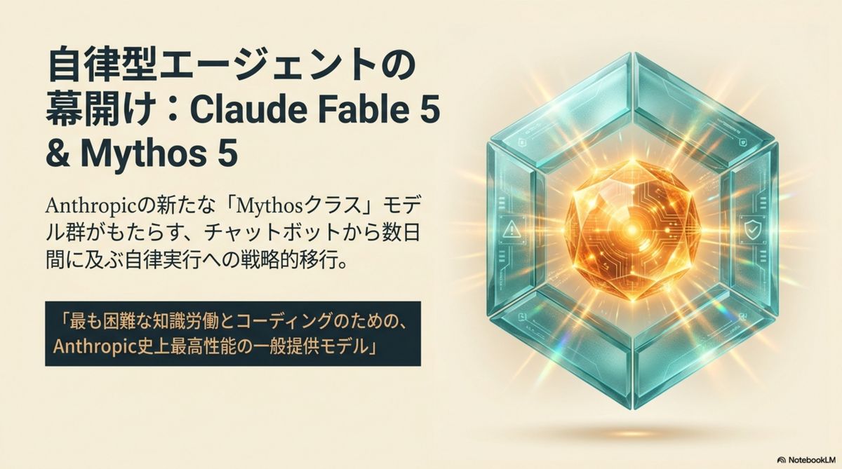 自律型エージェントの基盤：Claude Fable 5 & Mythos 5