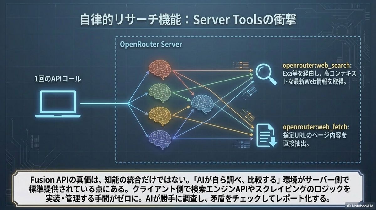 自律的リサーチ機能：Server Tools の衝撃