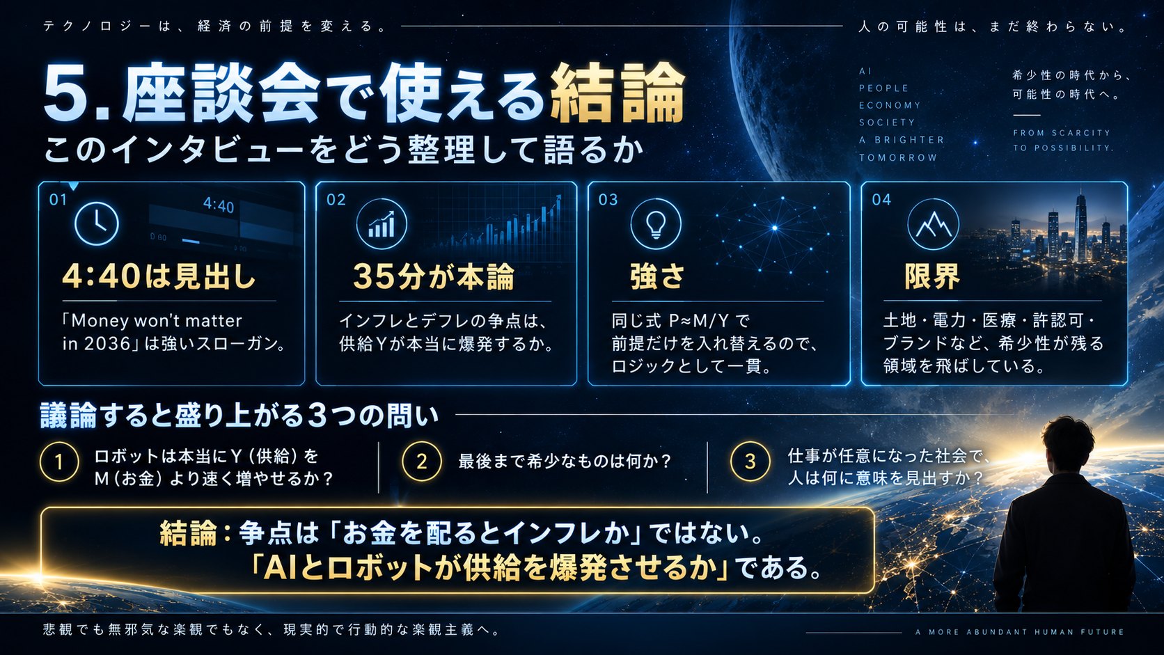 座談会で使える結論